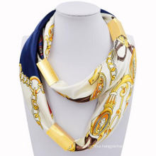 Hot selling fashion personalized infinity printing plain scarf with jewellery